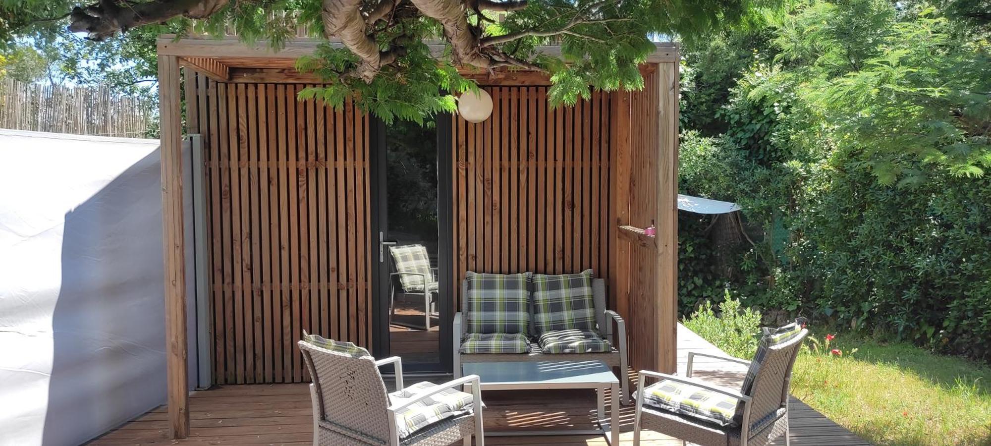 Joli Studio Indépendant En Bois Avec Jacuzzi Prive Fréjus Exterior foto
